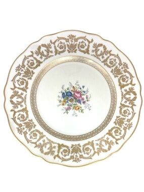Set of 4 Vintage K&A Krautheim Selb Bavaria 10.5” Plates for Ovington’s NY 1920s